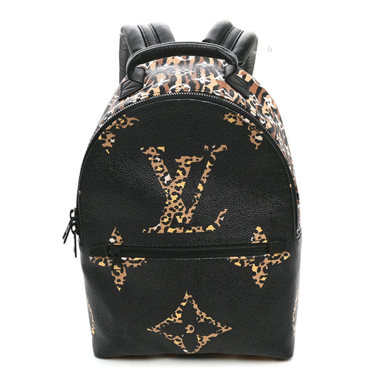 Monogram Giant Jungle Palm Springs Backpack PM Black