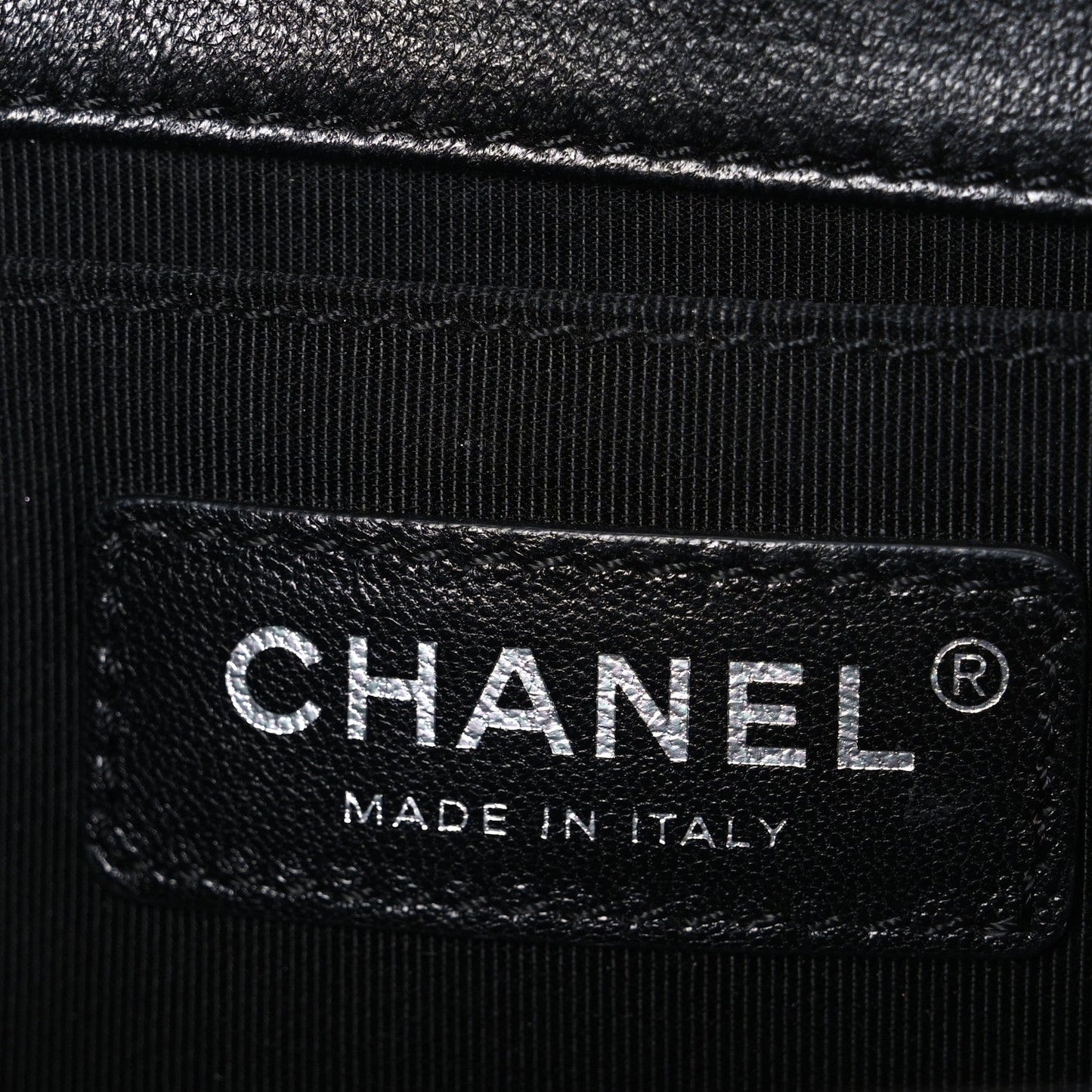Lambskin Quilted Medium Boy Flap Black