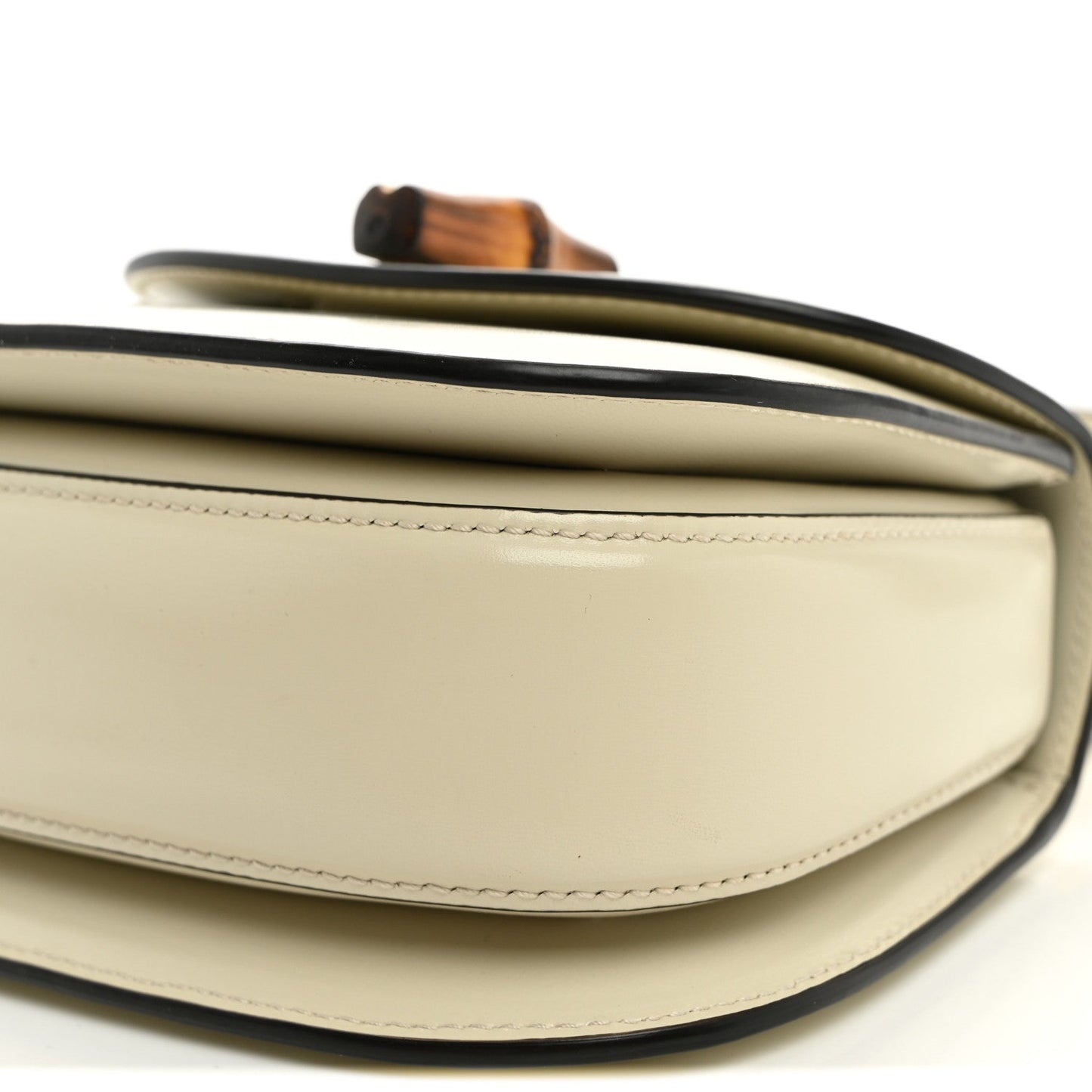 Boarded Dyana Lux Calfskin Web Mini Bamboo 1947 Top Handle Bag Mystic White