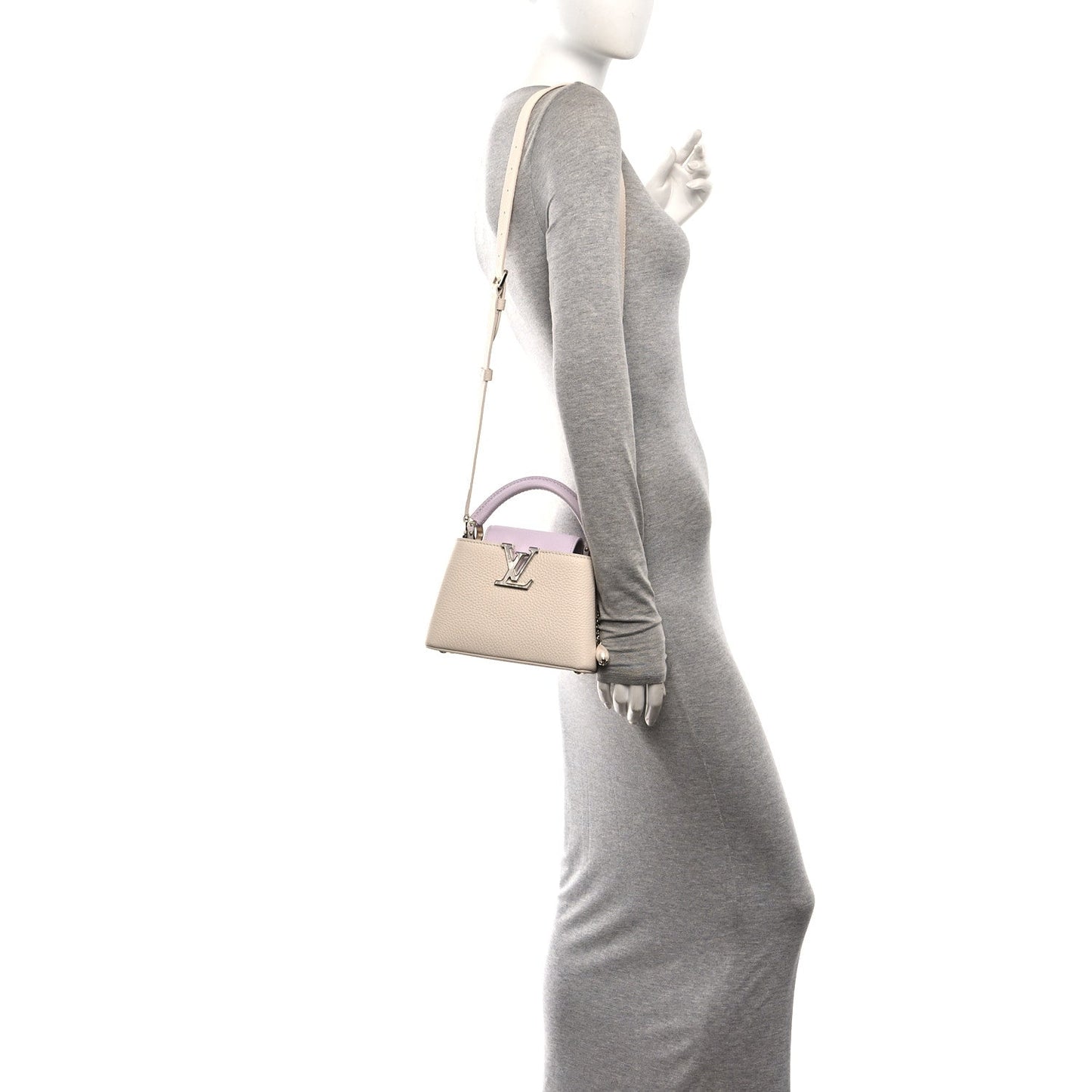 Taurillon Mother of Pearl Flower Chain Capucines Mini Quartz Misty