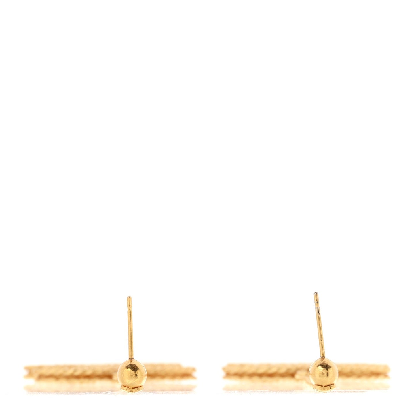 CC Drop Earrings Matte Gold