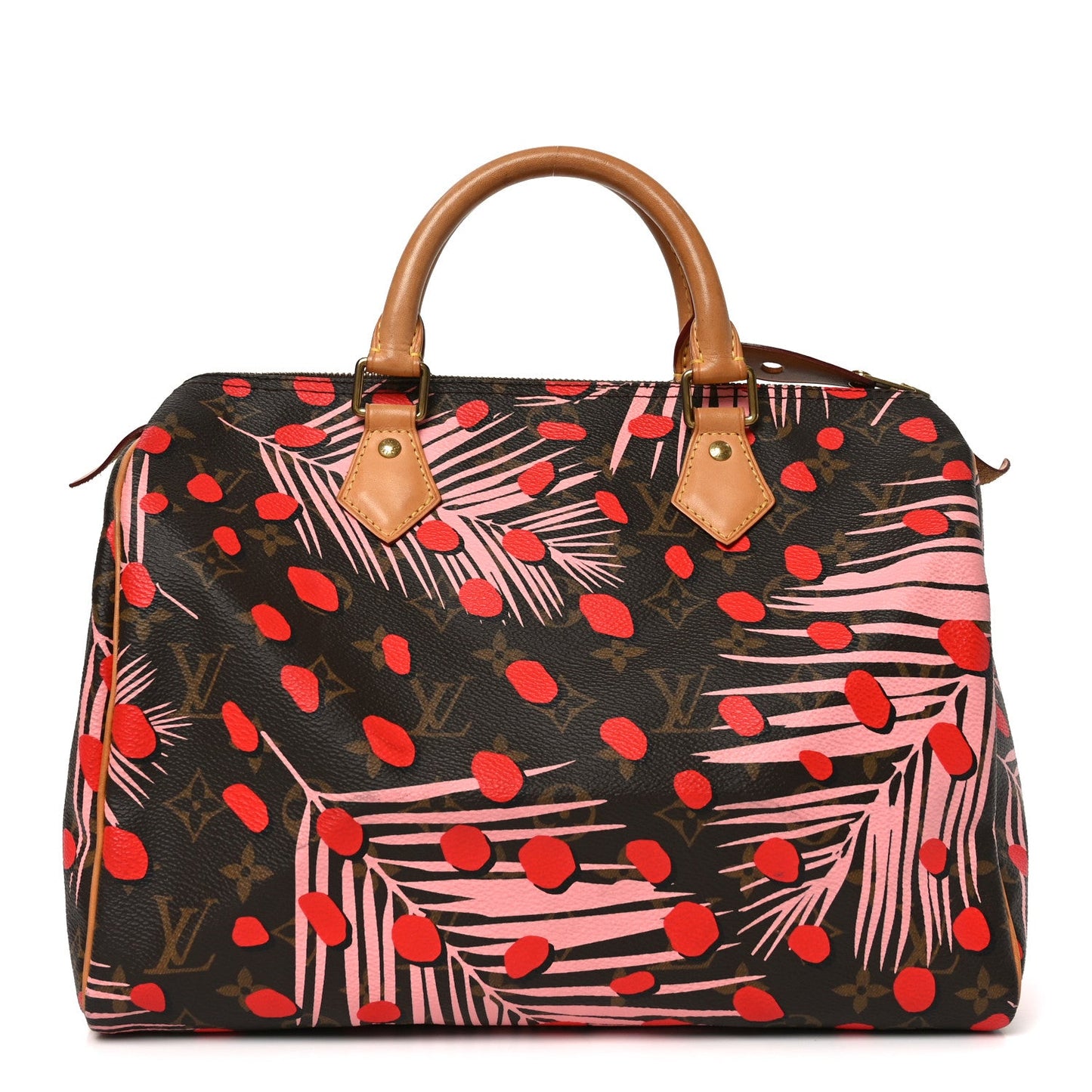 Monogram Jungle Dots Speedy 30 Sugar Pink Poppy