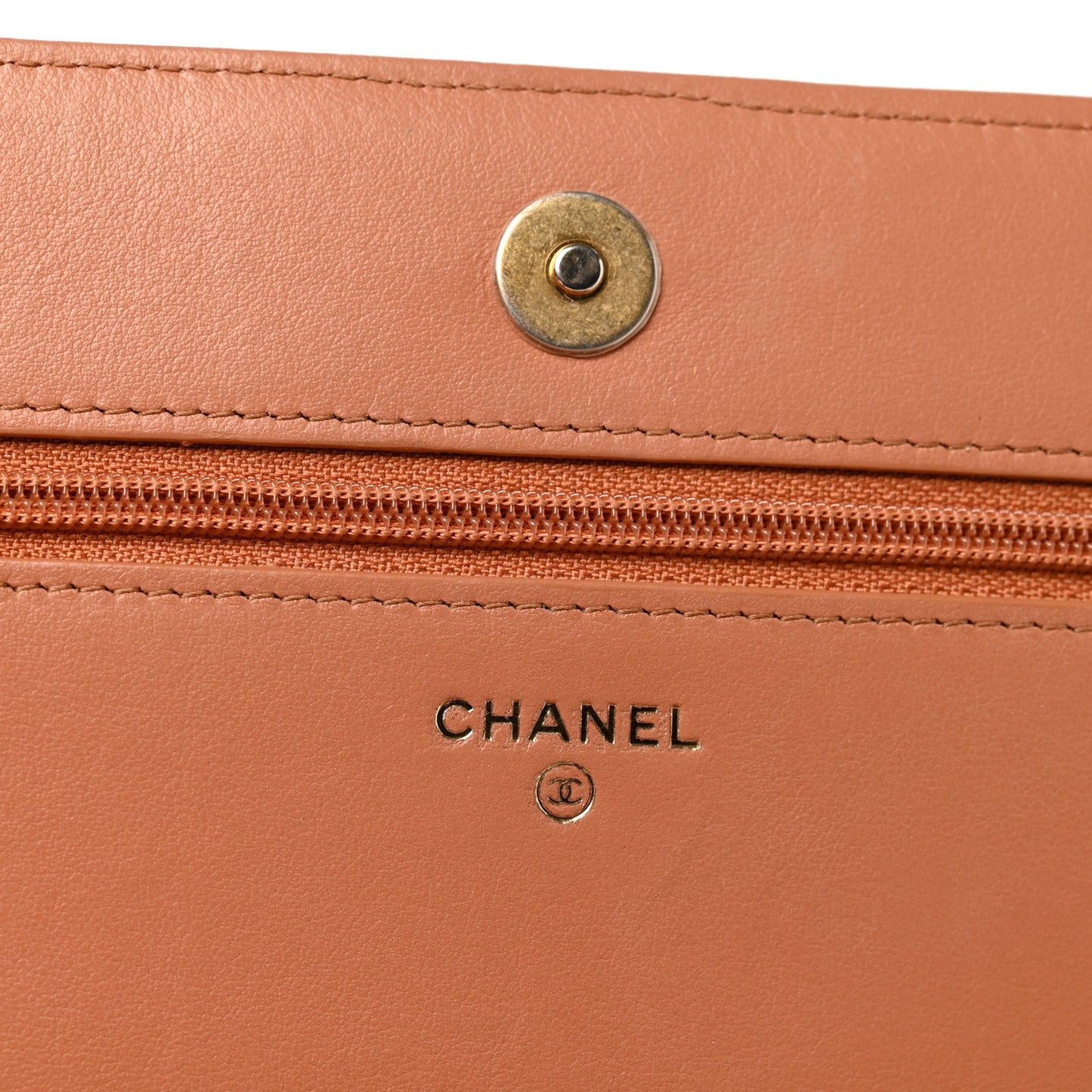Lambskin Quilted Boy Wallet On Chain WOC Beige