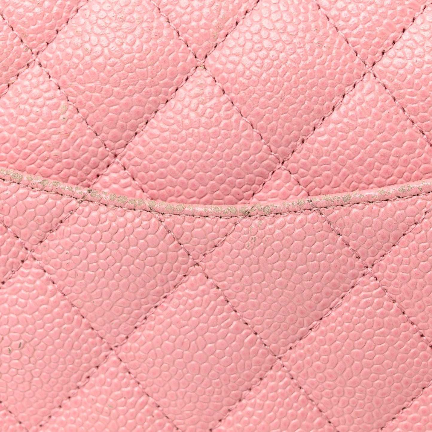 Caviar Quilted Medium Double Flap Light Pink