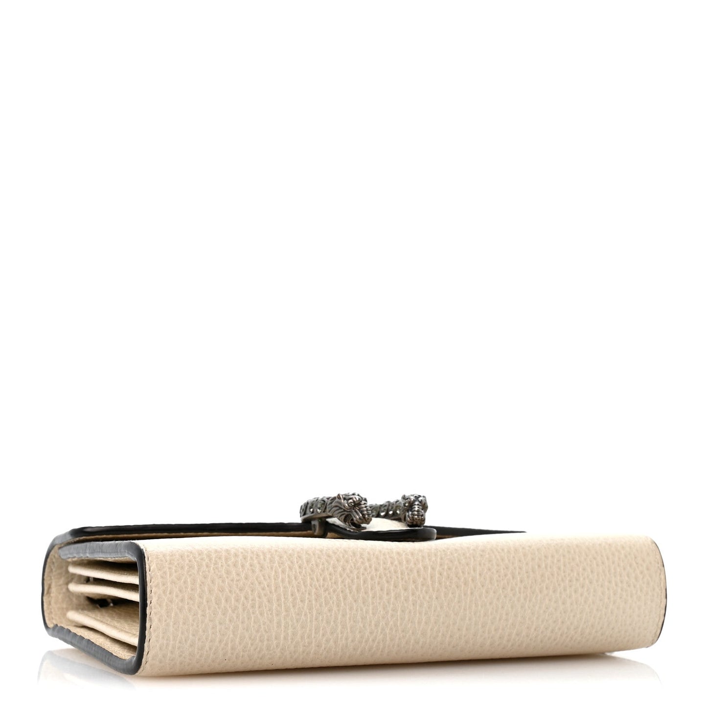 Dollar Calfskin Mini Dionysus Chain Wallet Mystic White