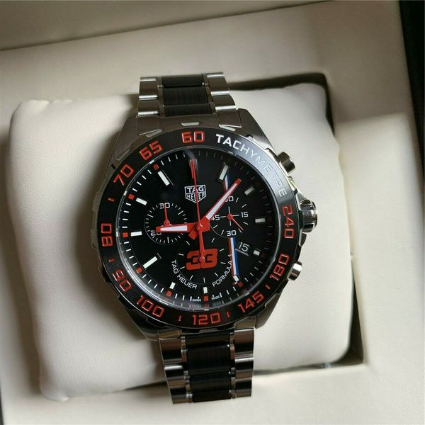 Tag Heuer Formula 1 Max Verstappen Limited Edition Grey Dial Two Tone Steel Strap Watch for Gents - CAZ101U.BA0843