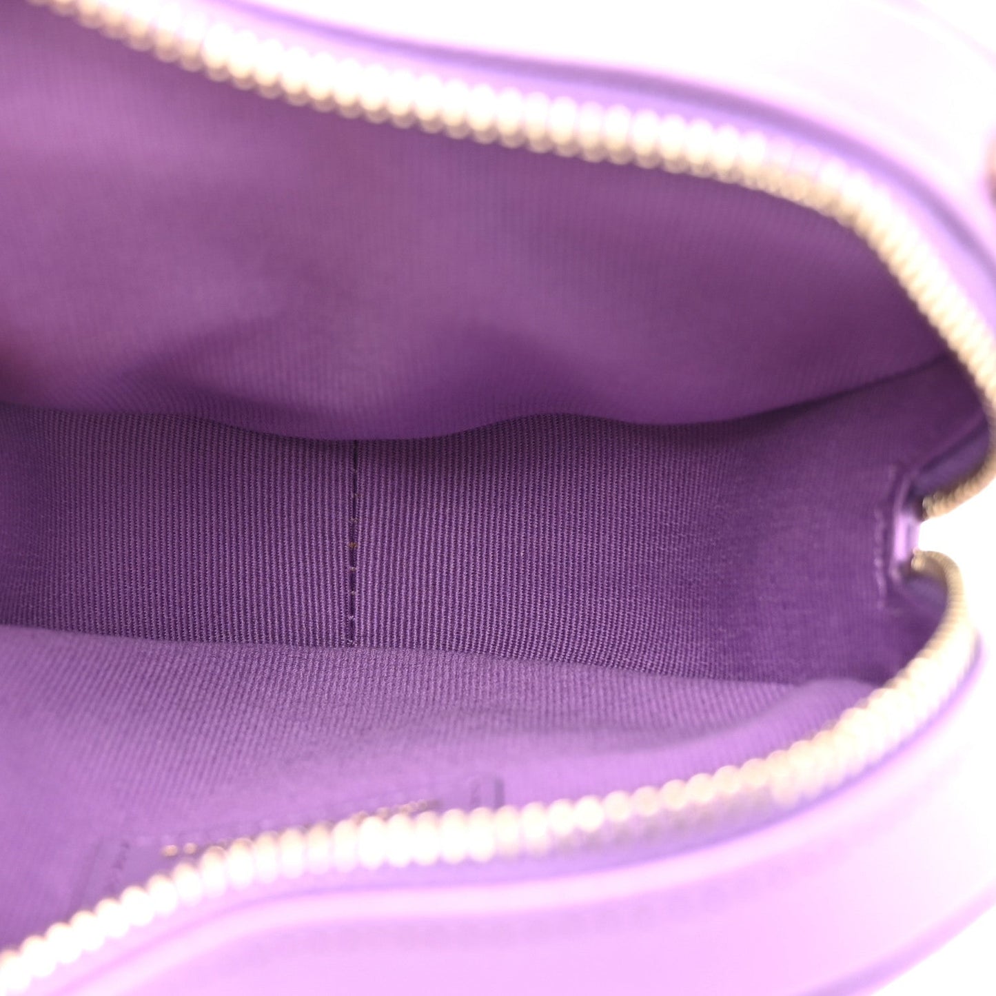 Lambskin Quilted CC In Love Heart Clutch With Chain Purple
