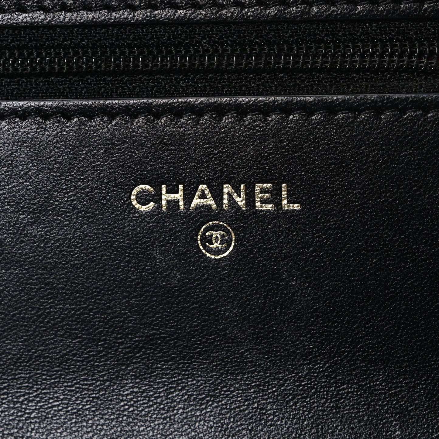 Lambskin Quilted Chanel 19 Wallet On Chain WOC Black