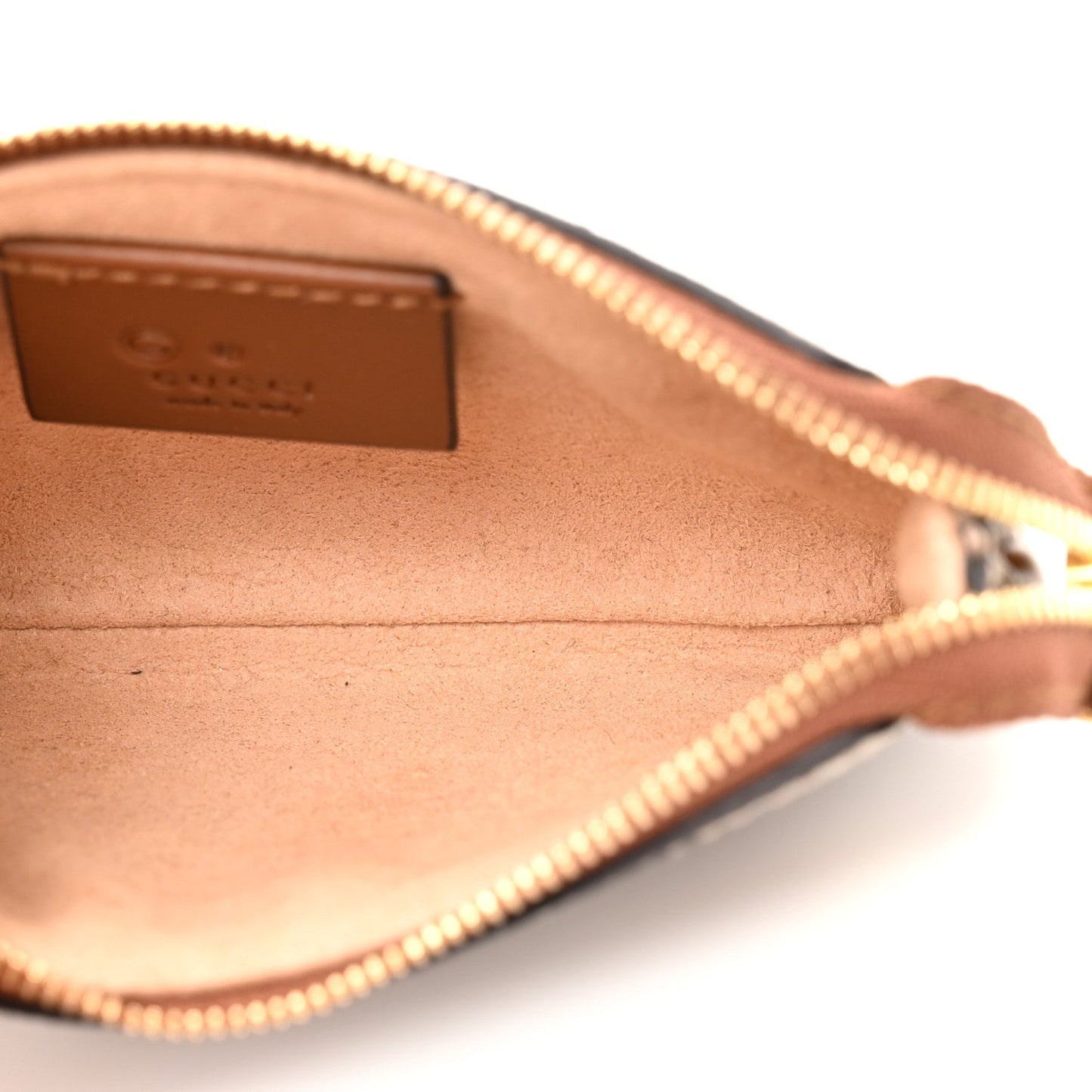 GG Supreme Monogram Key Case Beige Ebony Cuir