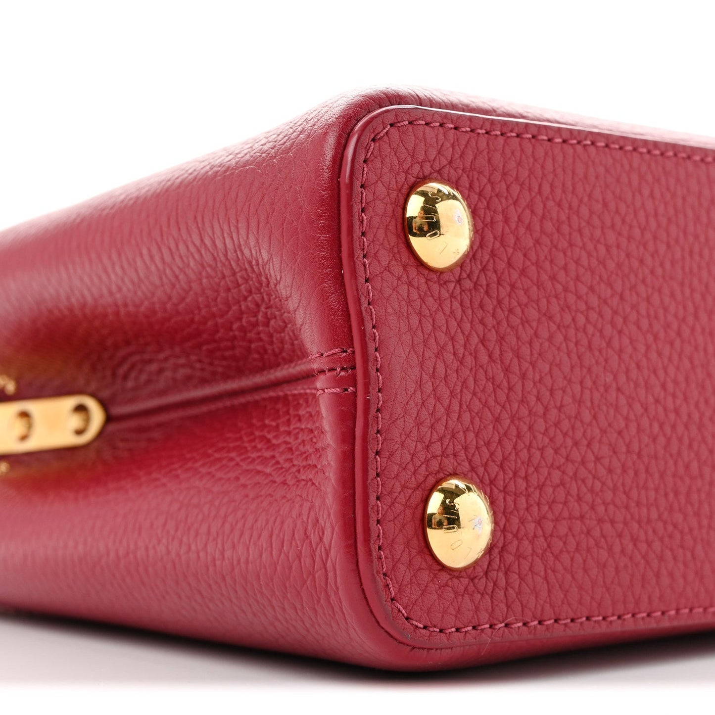 Taurillon Embellished Flower Capucines BB Dark Pink