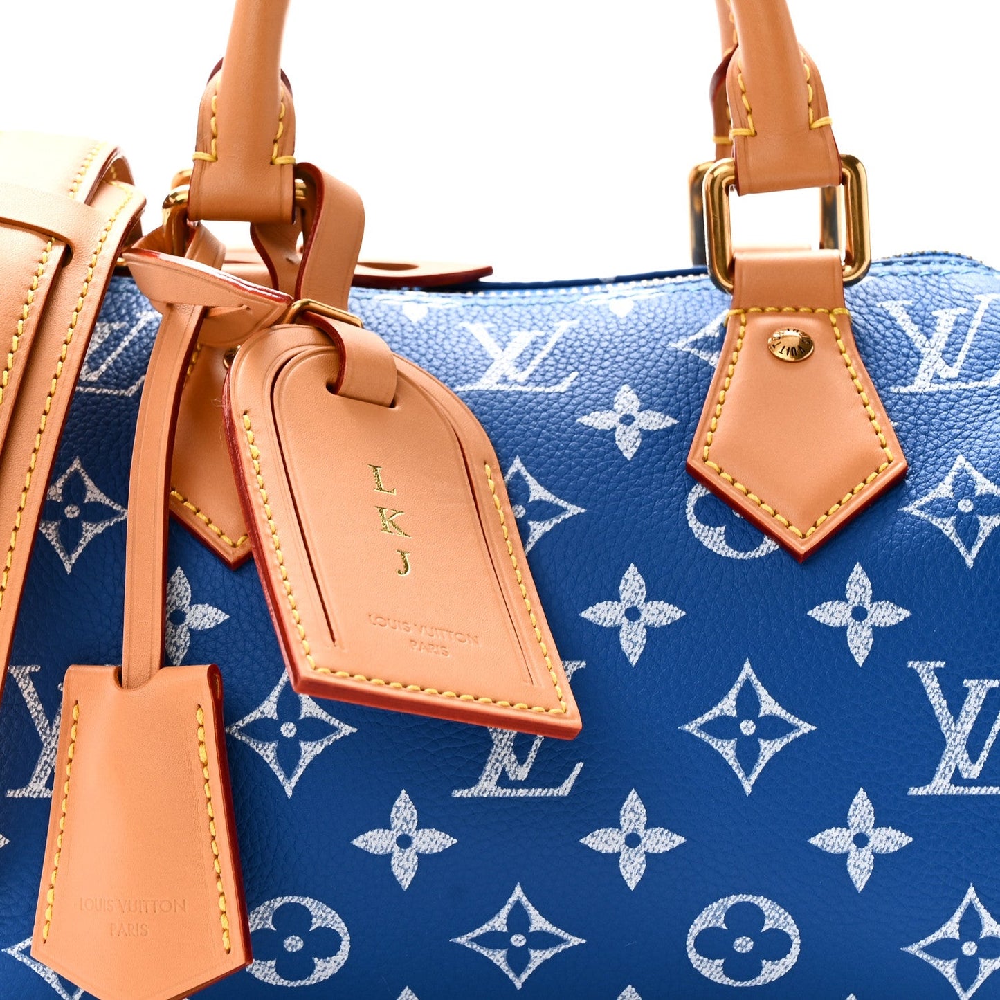 Calfskin Monogram Speedy P9 Bandouliere 20 Blue