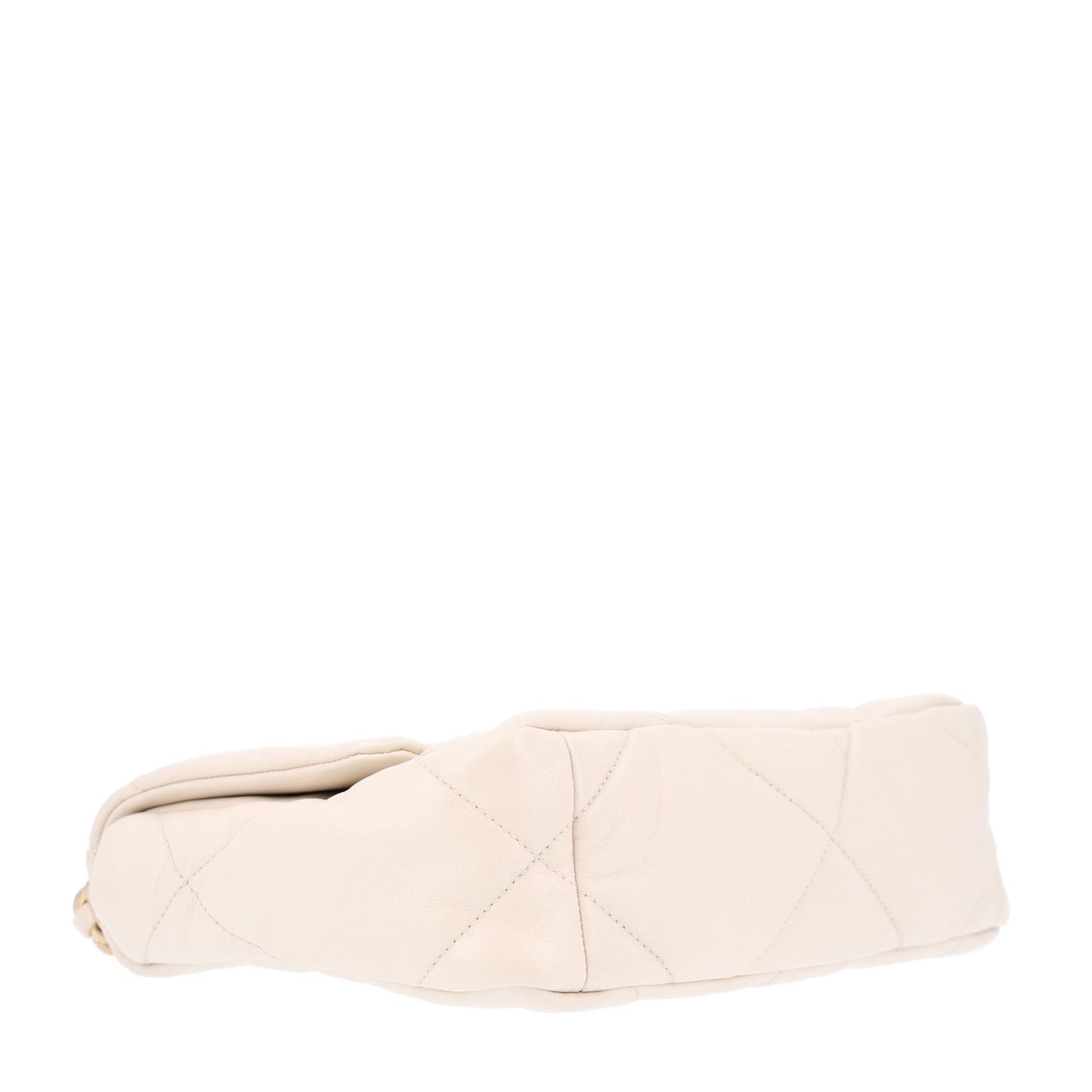 Lambskin Quilted Medium Chanel 19 Flap Light Beige