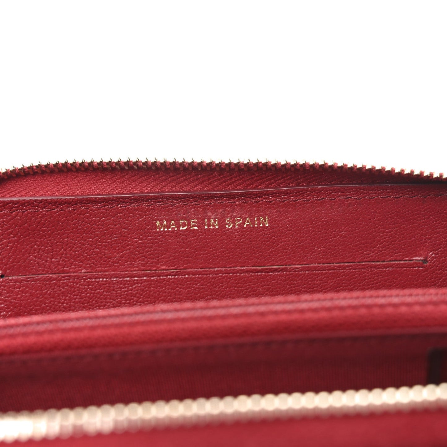 Sheepskin Quilted Medium Mademoiselle Vintage Zip Around Wallet Red