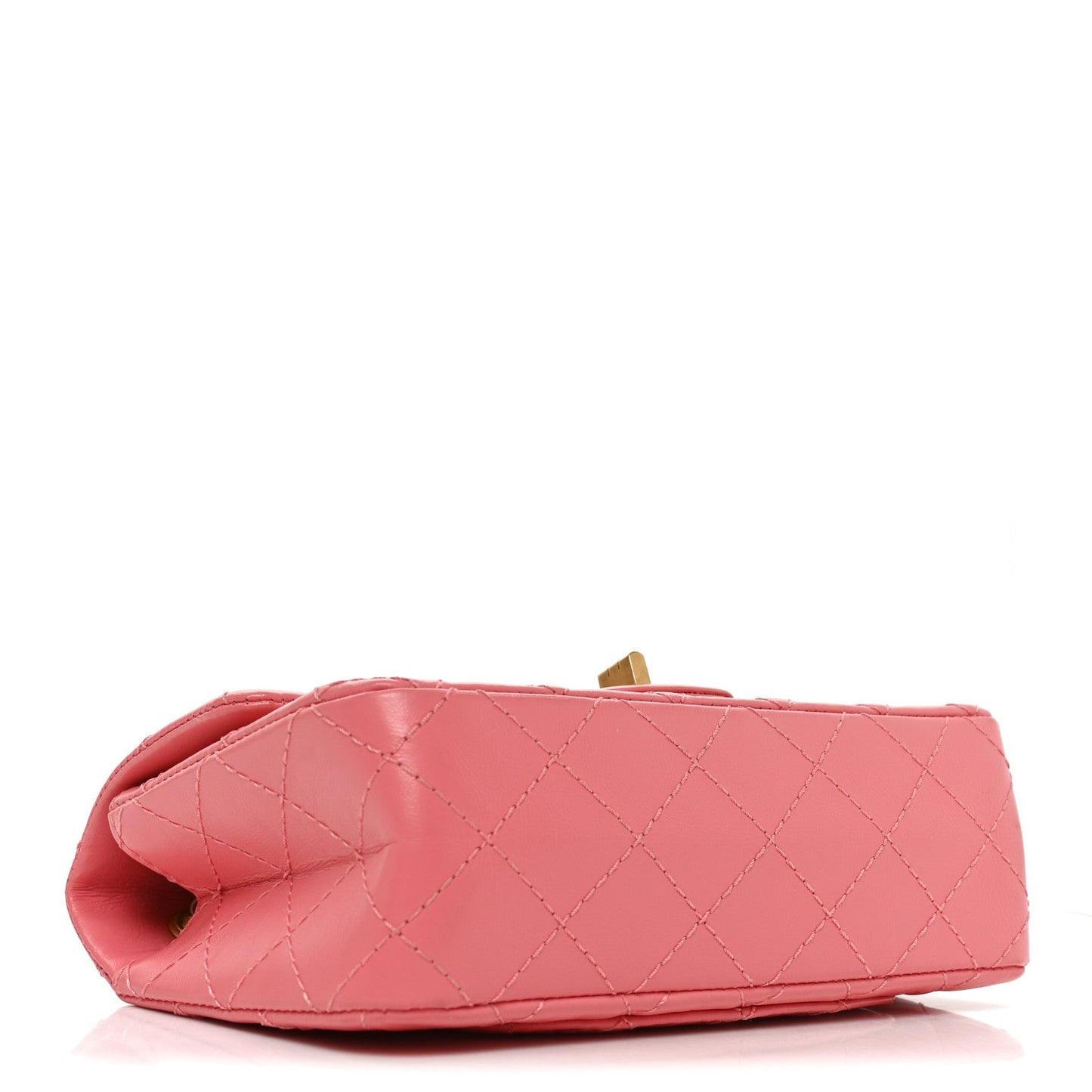 Aged Calfskin Quilted 2.55 Reissue Mini Flap Coral
