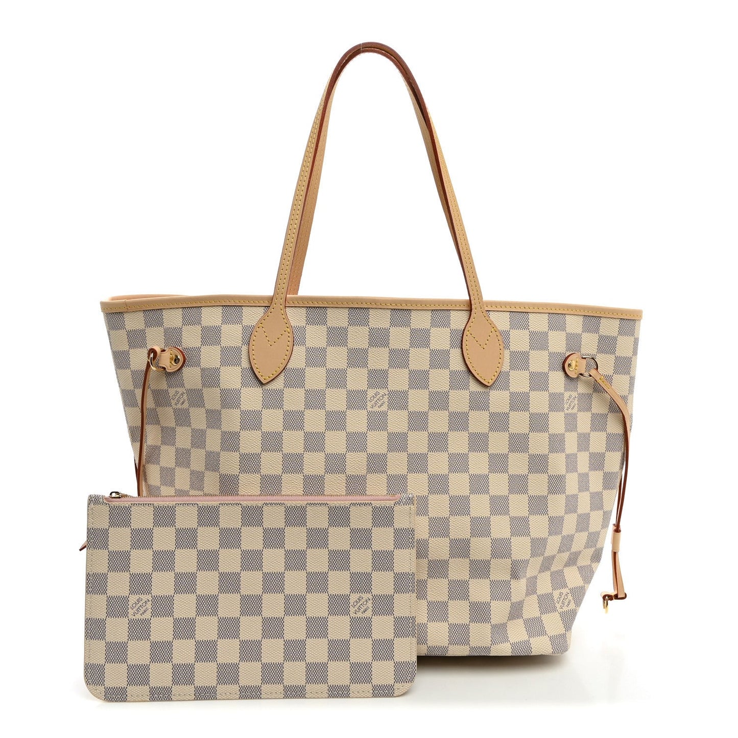 Damier Azur Neo Neverfull MM Rose Ballerine
