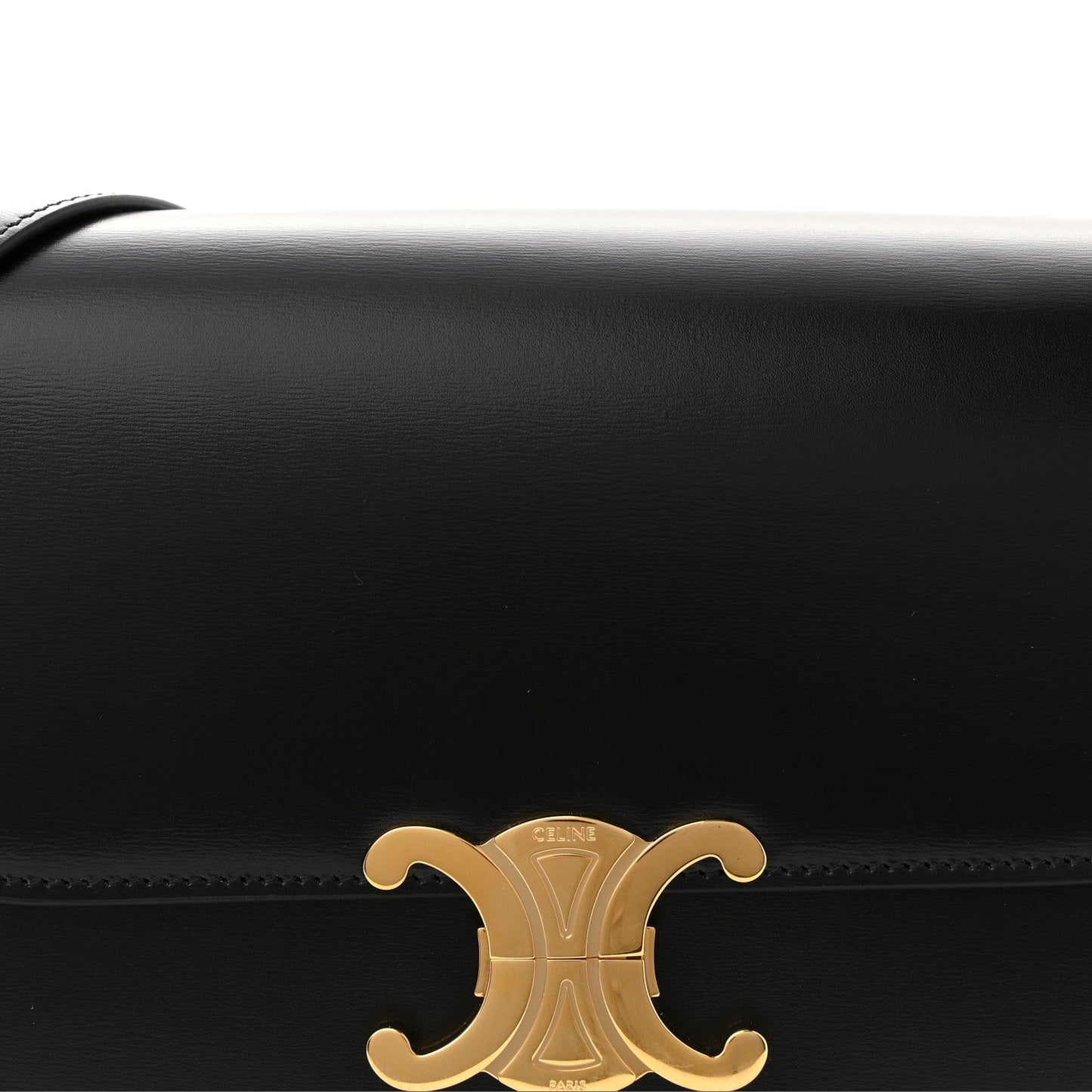 Shiny Calfskin Medium Triomphe Black