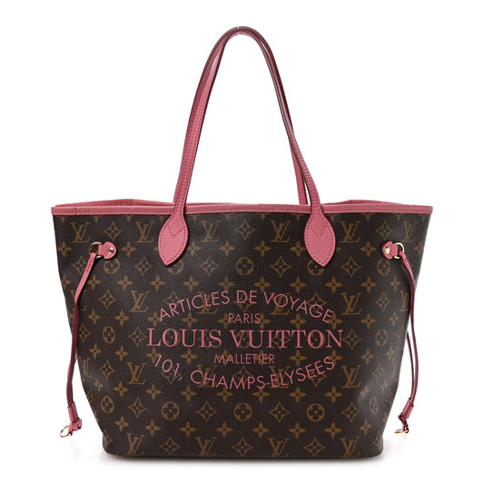 Monogram Articles de Voyage Ikat Neverfull MM Rose Velours