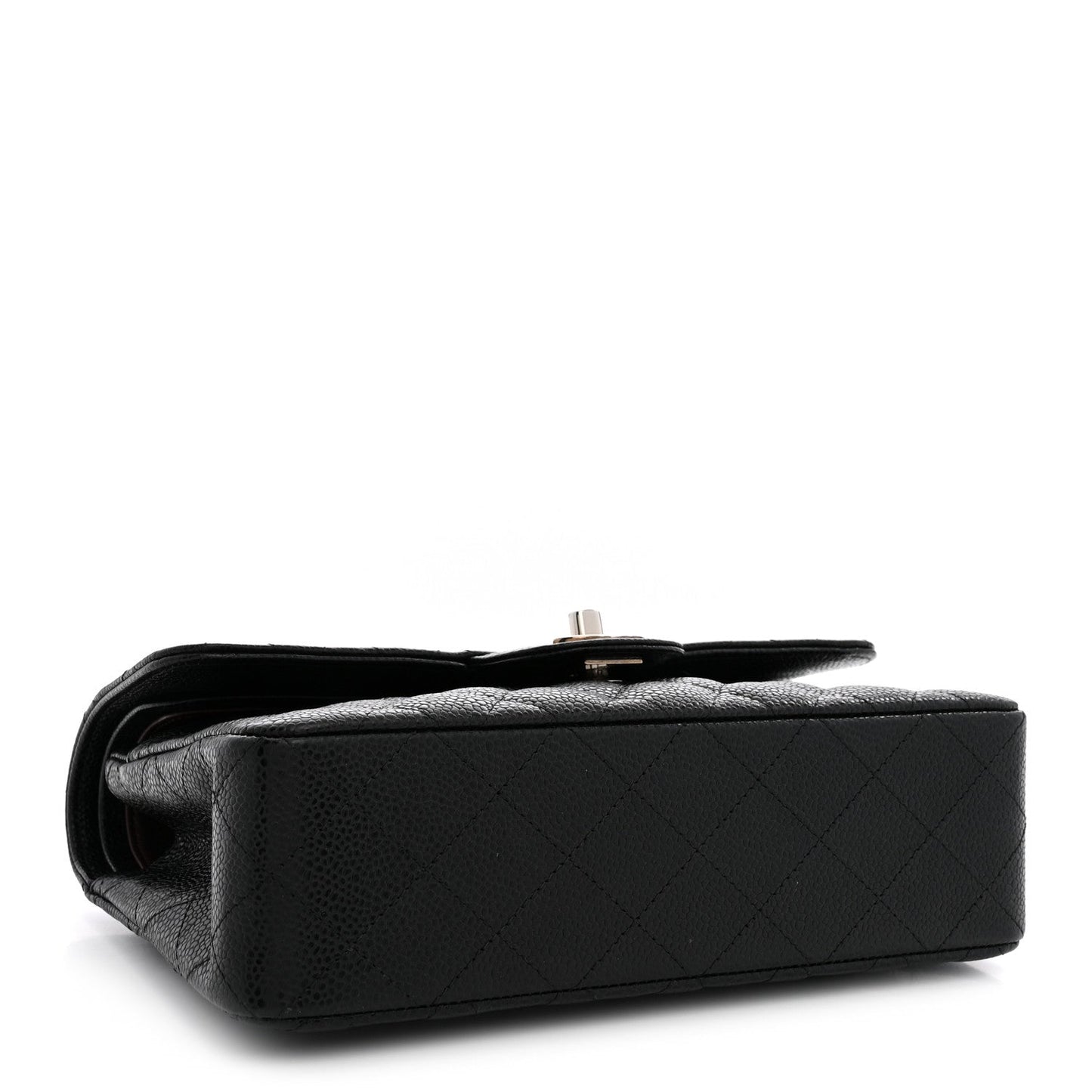 Caviar Quilted Small Double Flap Black
