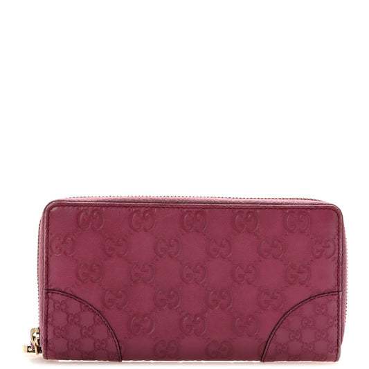 Guccissima Signature Microguccissima Bree Zip Around Wallet Purple
