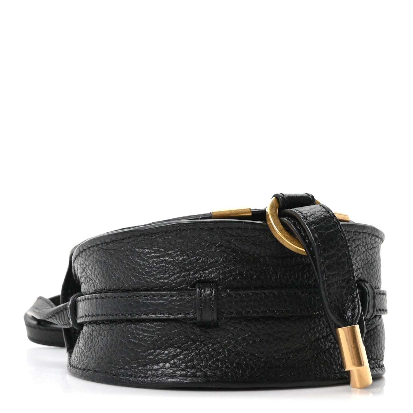 Calfskin Nano Marcie Saddle Bag Black
