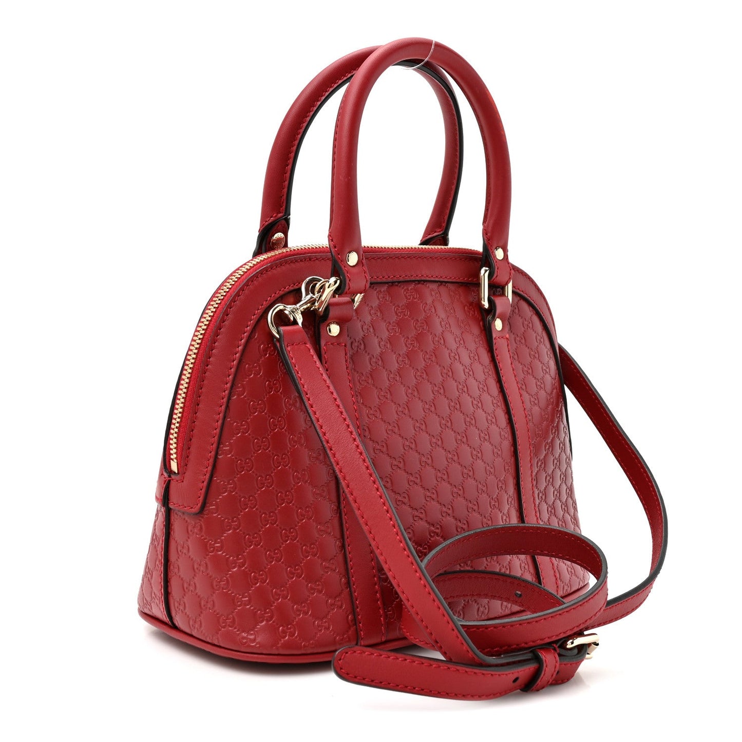 Soft Microguccissima Mini Dome Bag Rosso