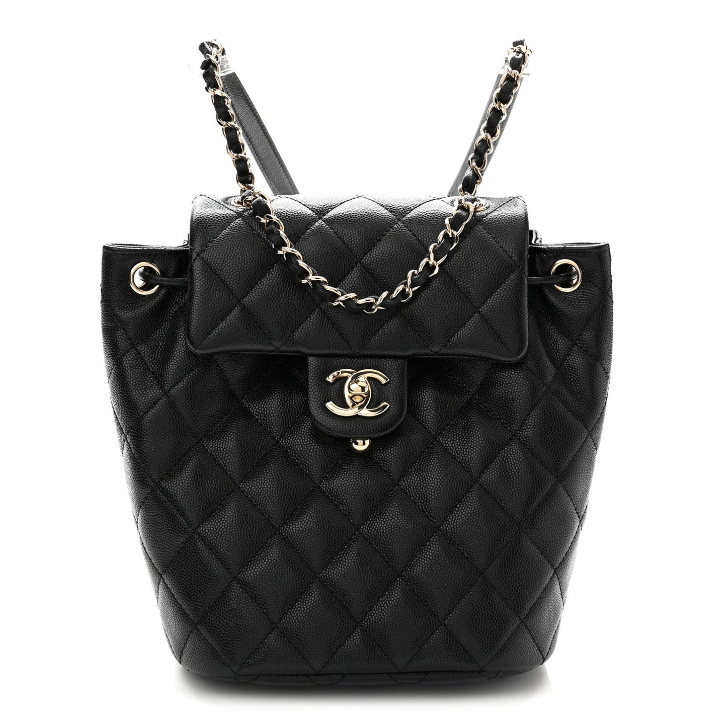 Caviar Quilted Mini Urban Spirit Backpack Black