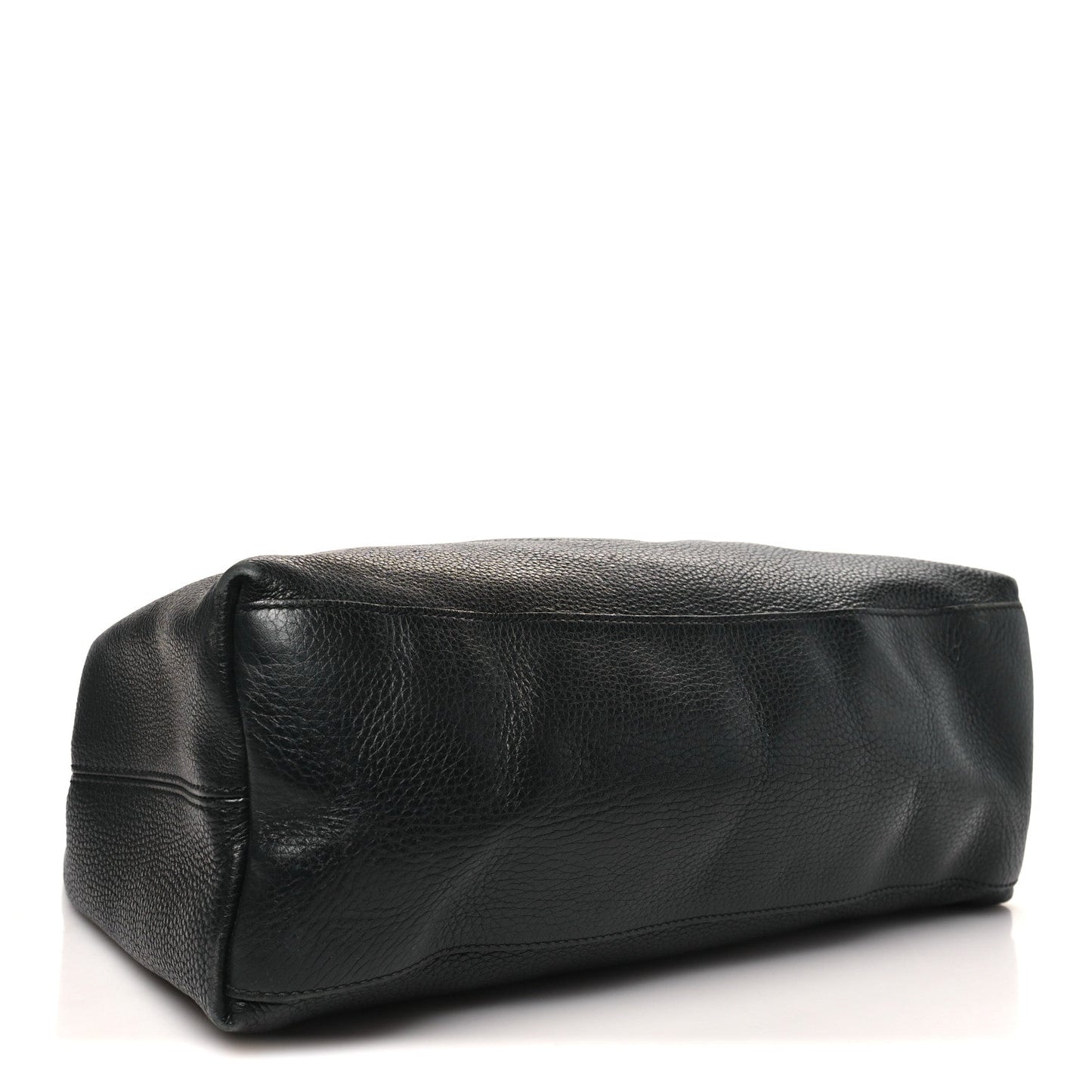 Pebbled Calfskin Medium Soho Chain Shoulder Bag Black