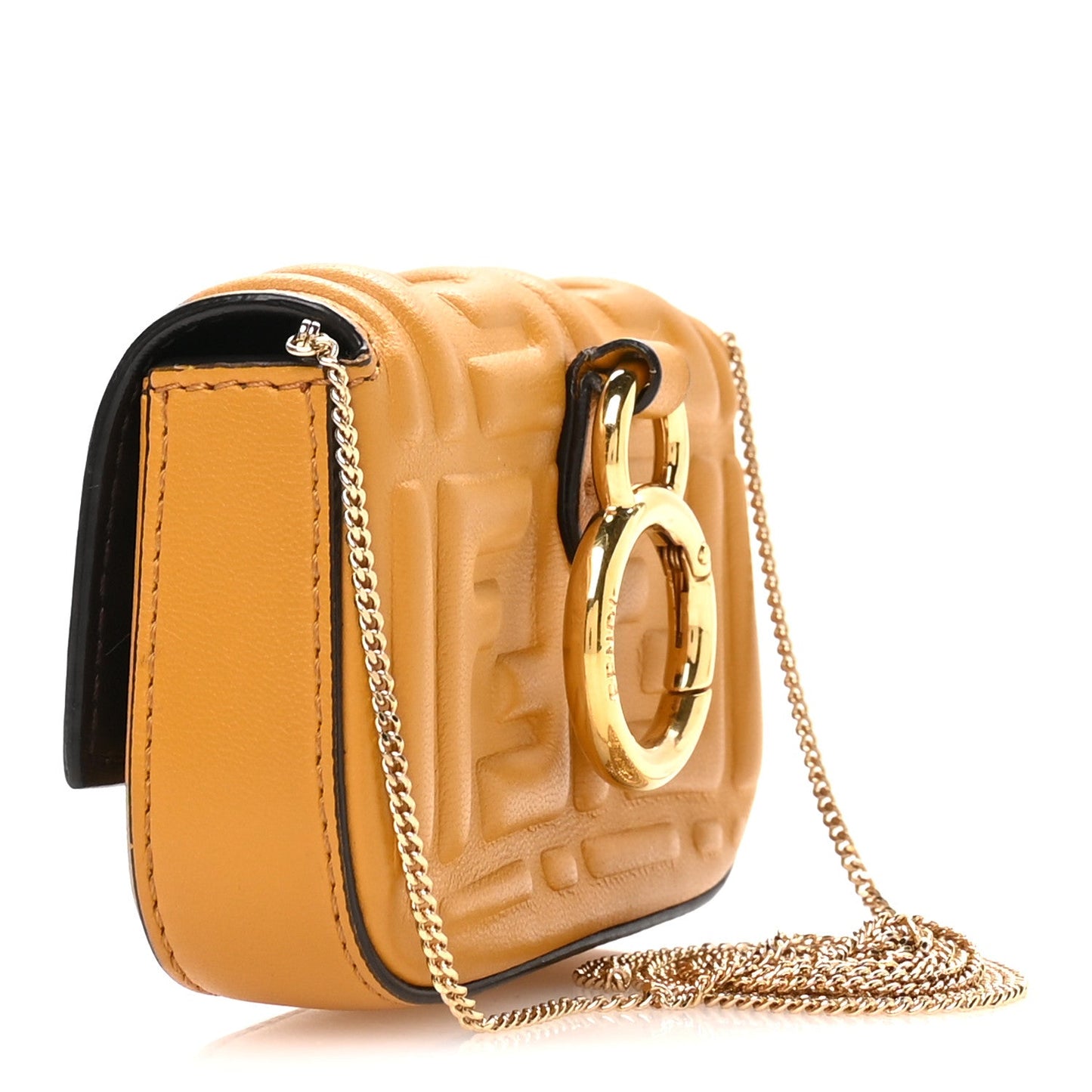 Nappa Matisse FF Embossed Nano Baguette Charm Zucca