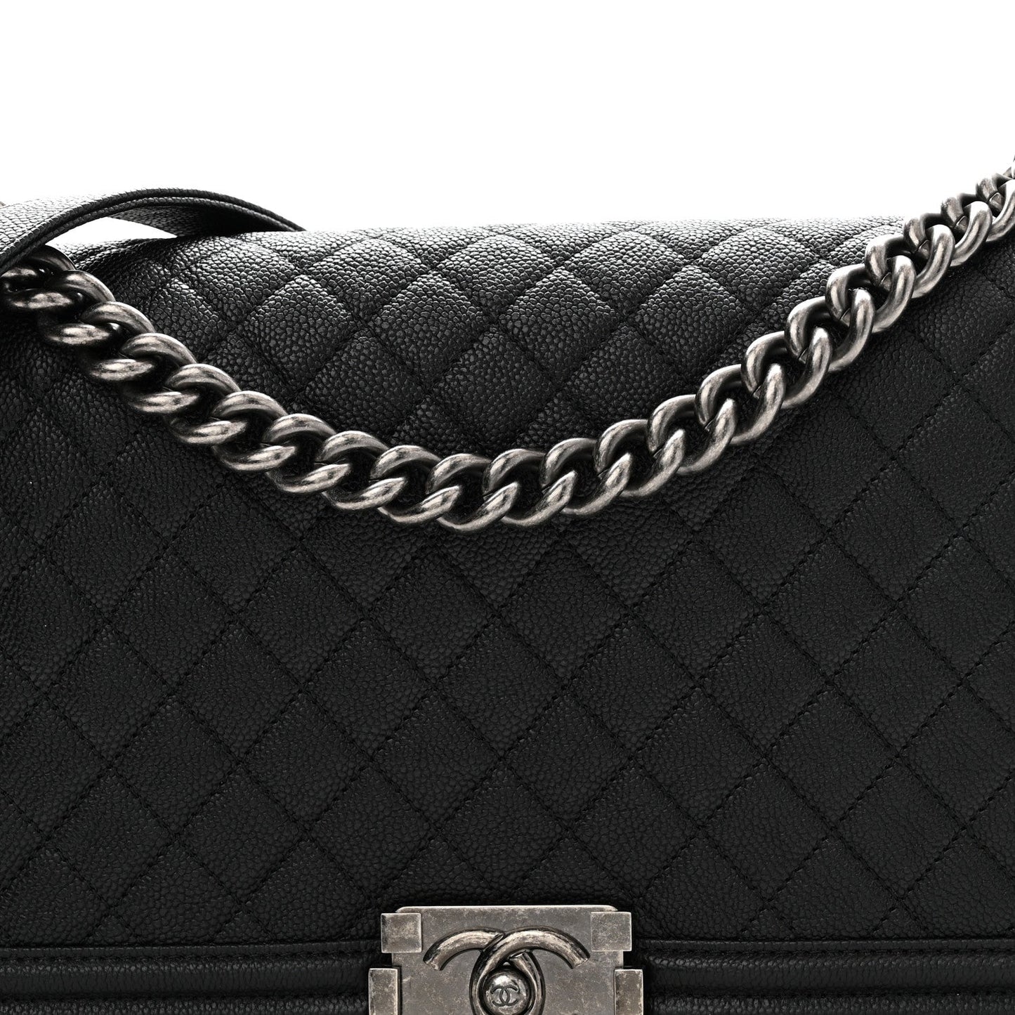 Caviar Quilted New Medium Boy Flap Black