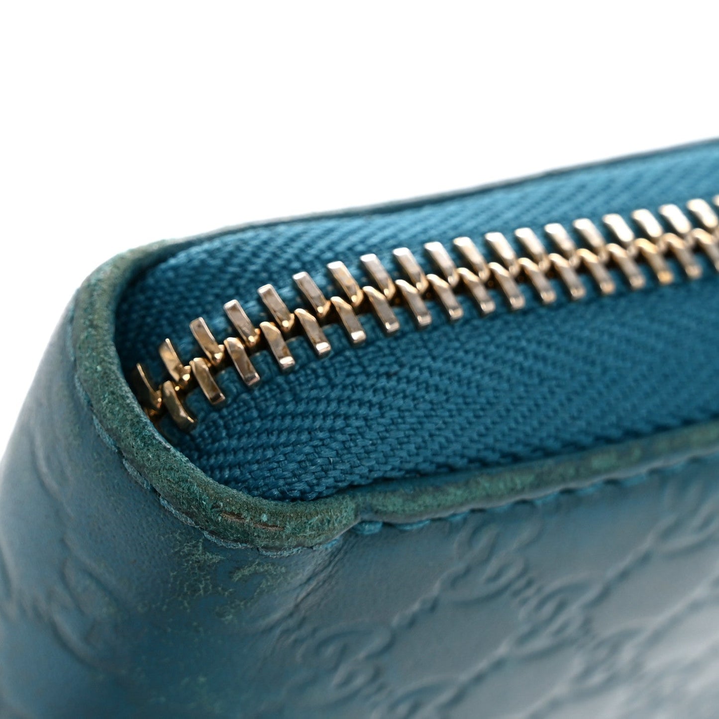 Microguccissima Zip Around Wallet Deep Cobalt
