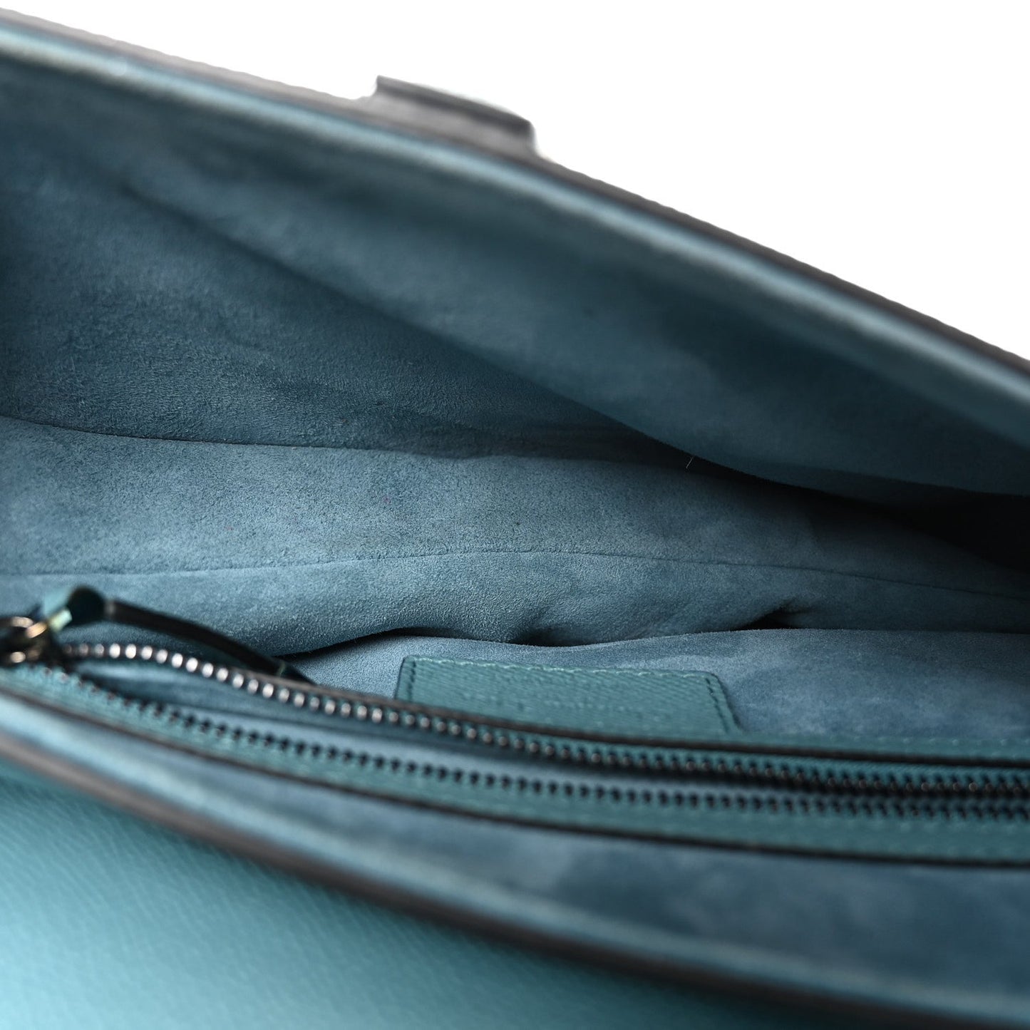 Grained Calfskin Saddle Bag Azure Blue