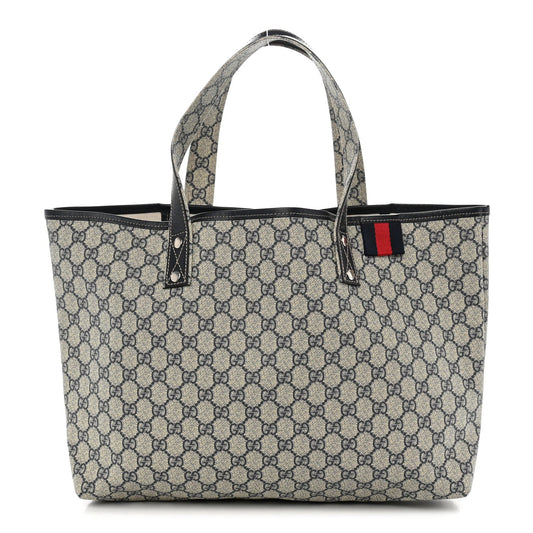 GG Plus Monogram Medium Signature Web Loop Tote Navy