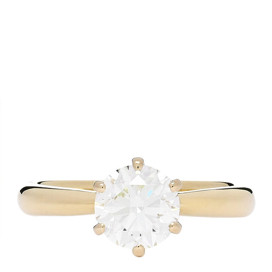 18K Yellow Gold Diamond 1.24ct Solitaire Engagement Ring 53 6.25