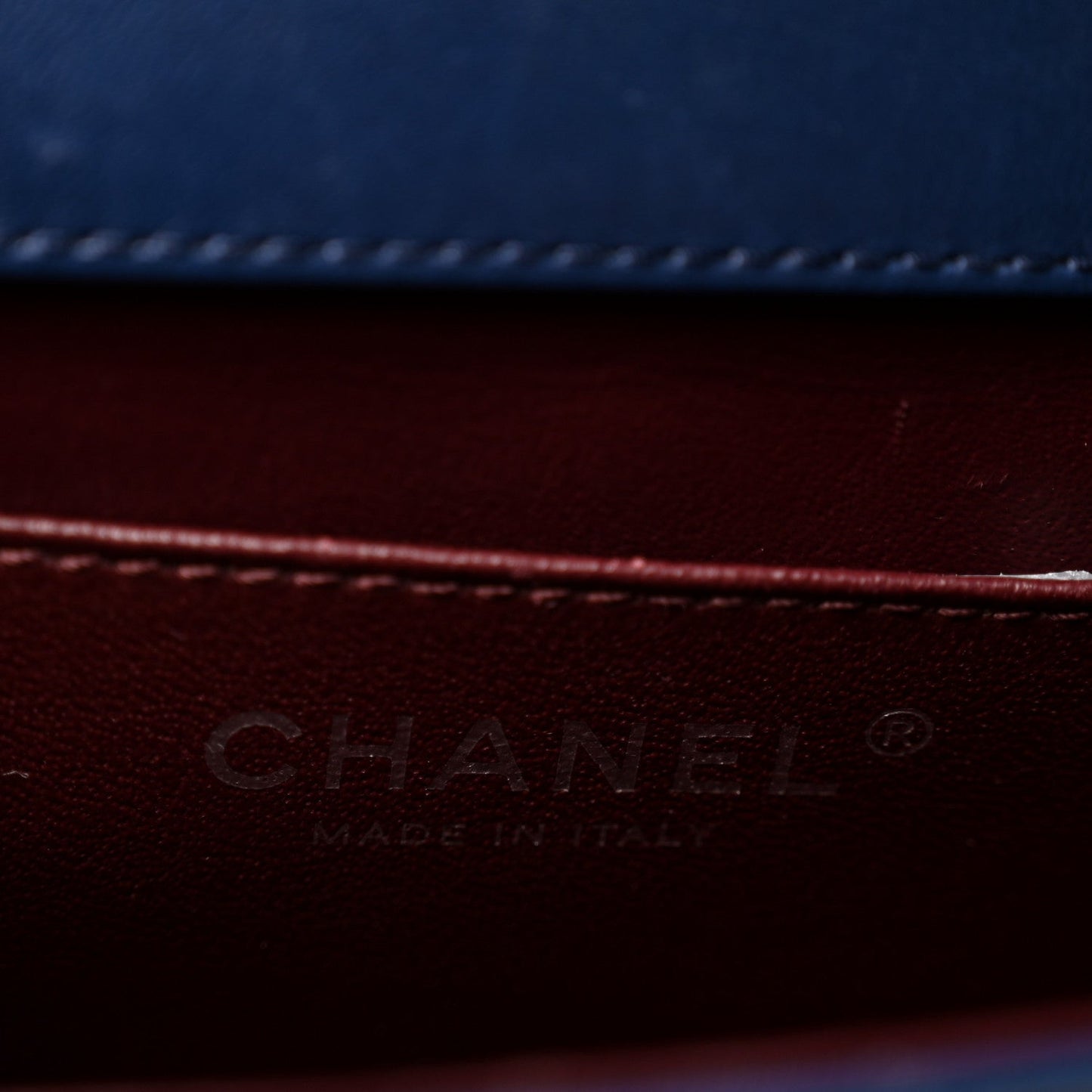 Lambskin Quilted Medium Crossing Times Flap Blue