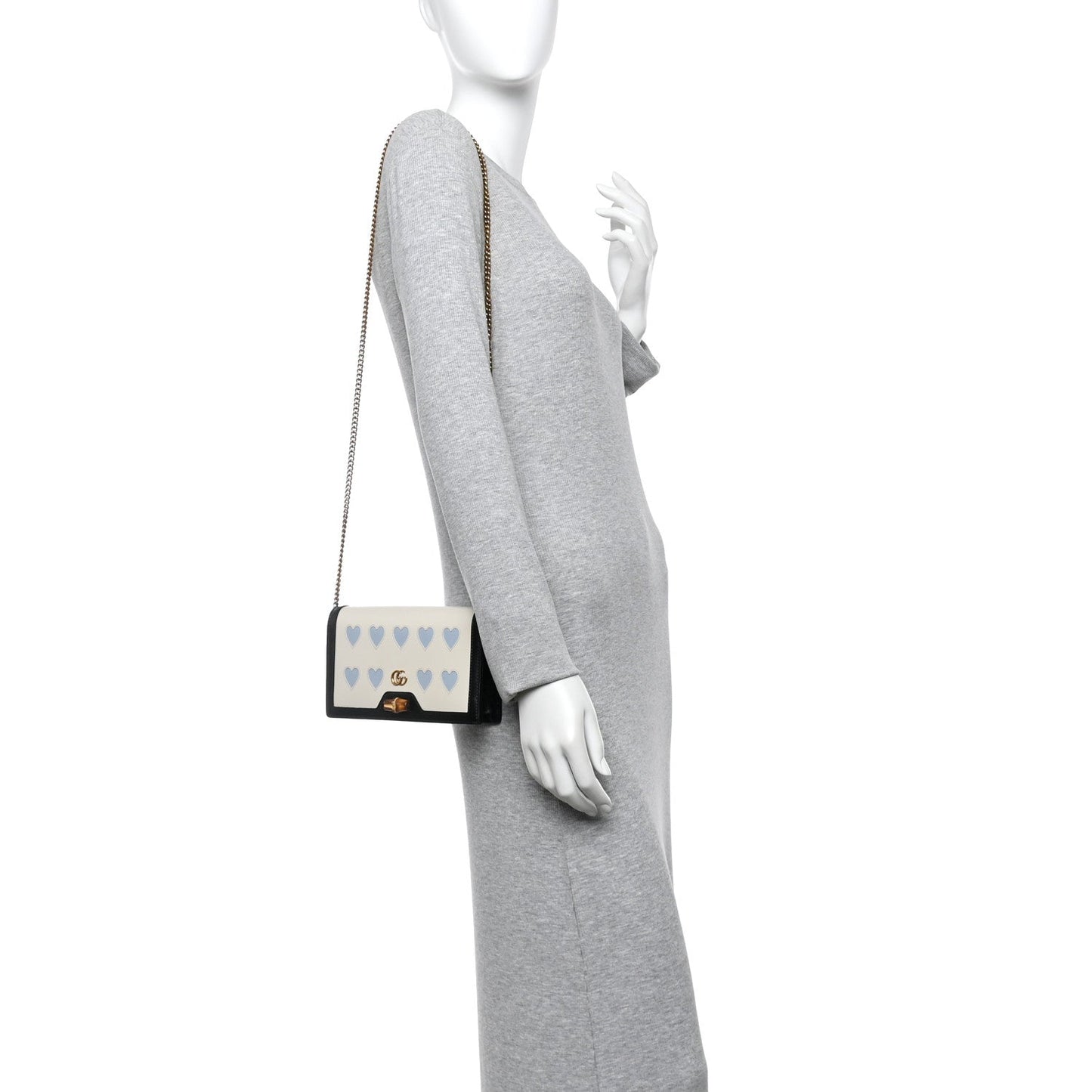 Calfskin Lovelight Mini Diana Chain Bag Mystic White Paradise Cloude
