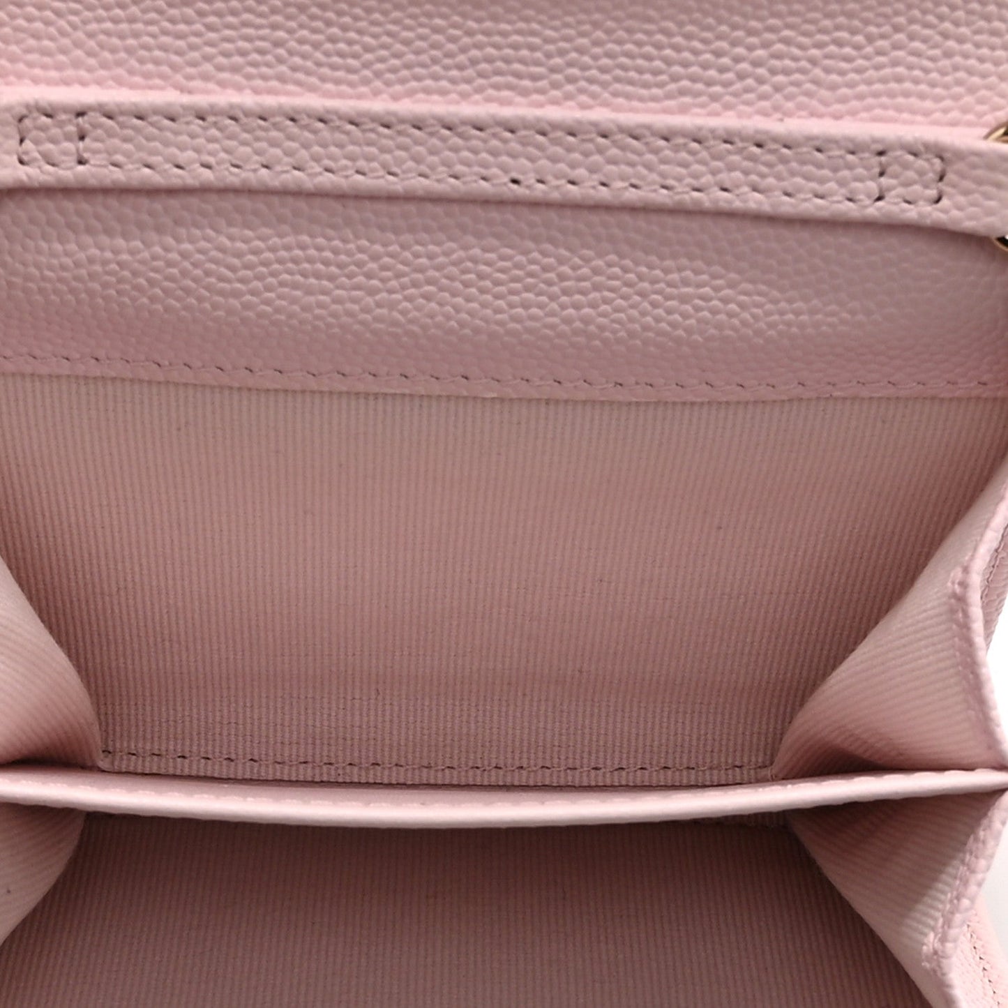 Caviar Quilted Flap Card Holder On Chain Pink