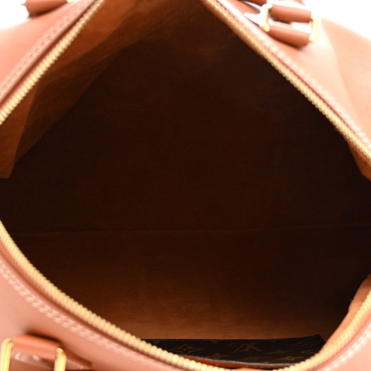 Grained Calfskin Low Key Speedy 30 Cognac