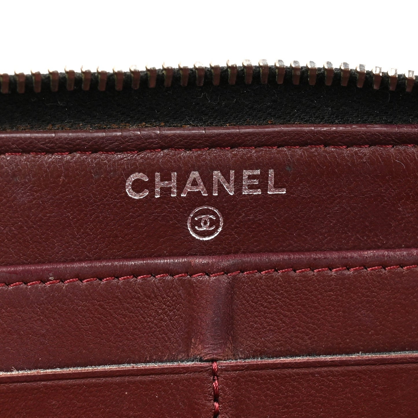 Lambskin Quilted Large Gusset Zip Around Wallet Black