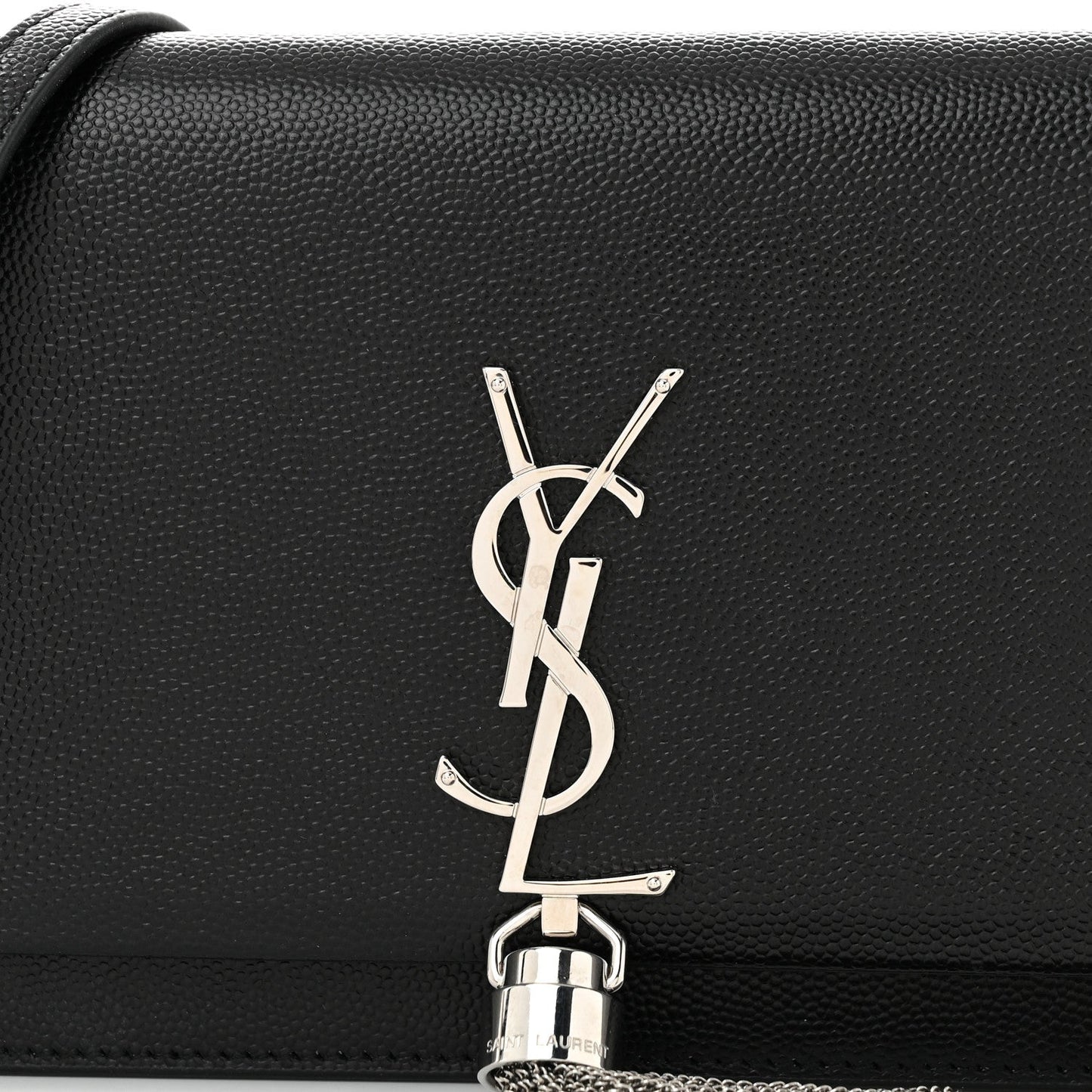 Grain De Poudre Classic Monogram Kate Tassel Chain Wallet Black