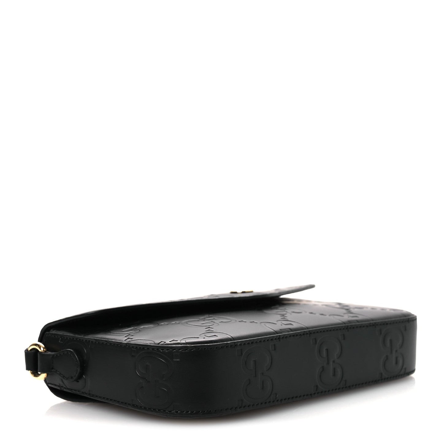Gilbert Calfskin GG Super Mini Shoulder Bag Black