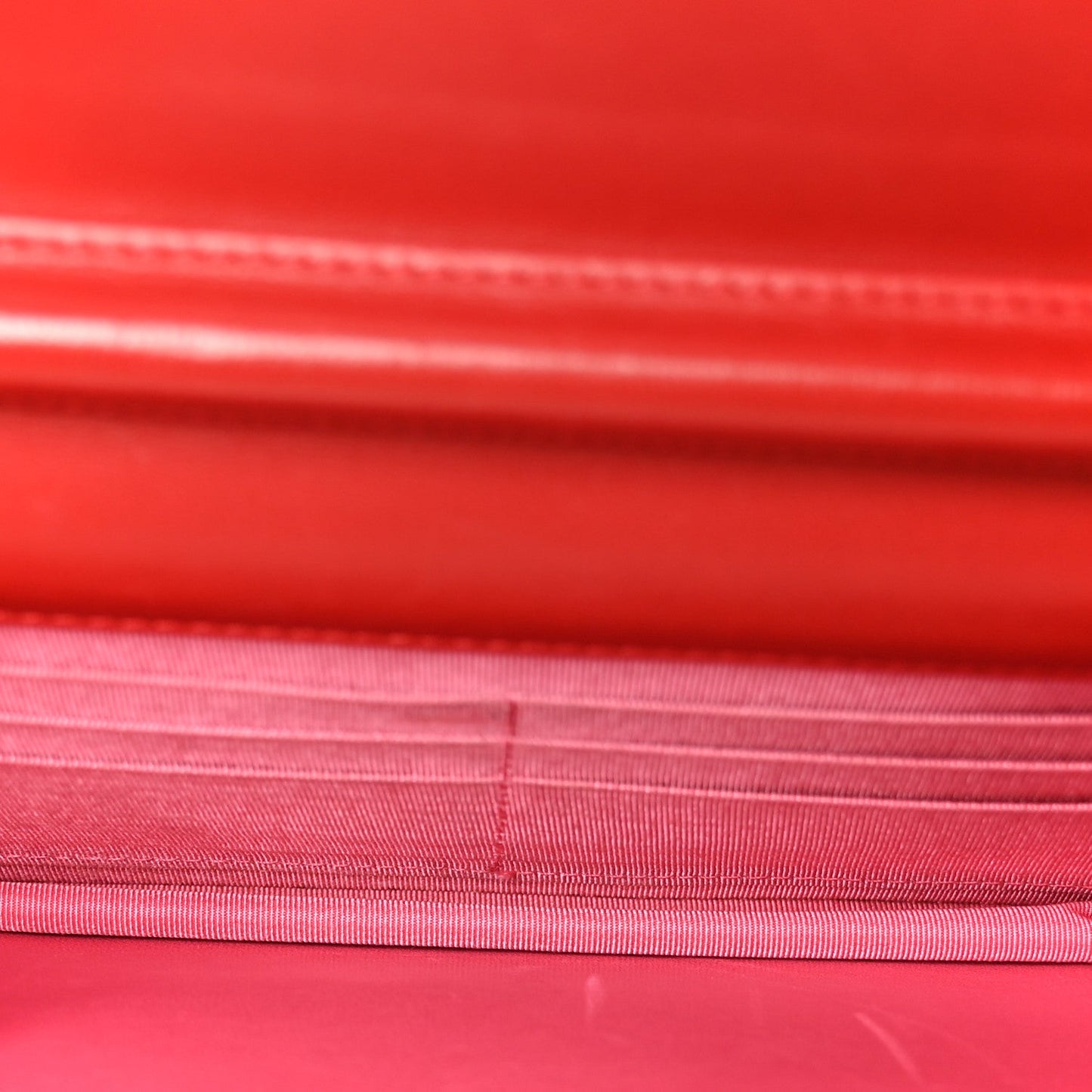 Lambskin Quilted Wallet On Chain WOC Red Pink