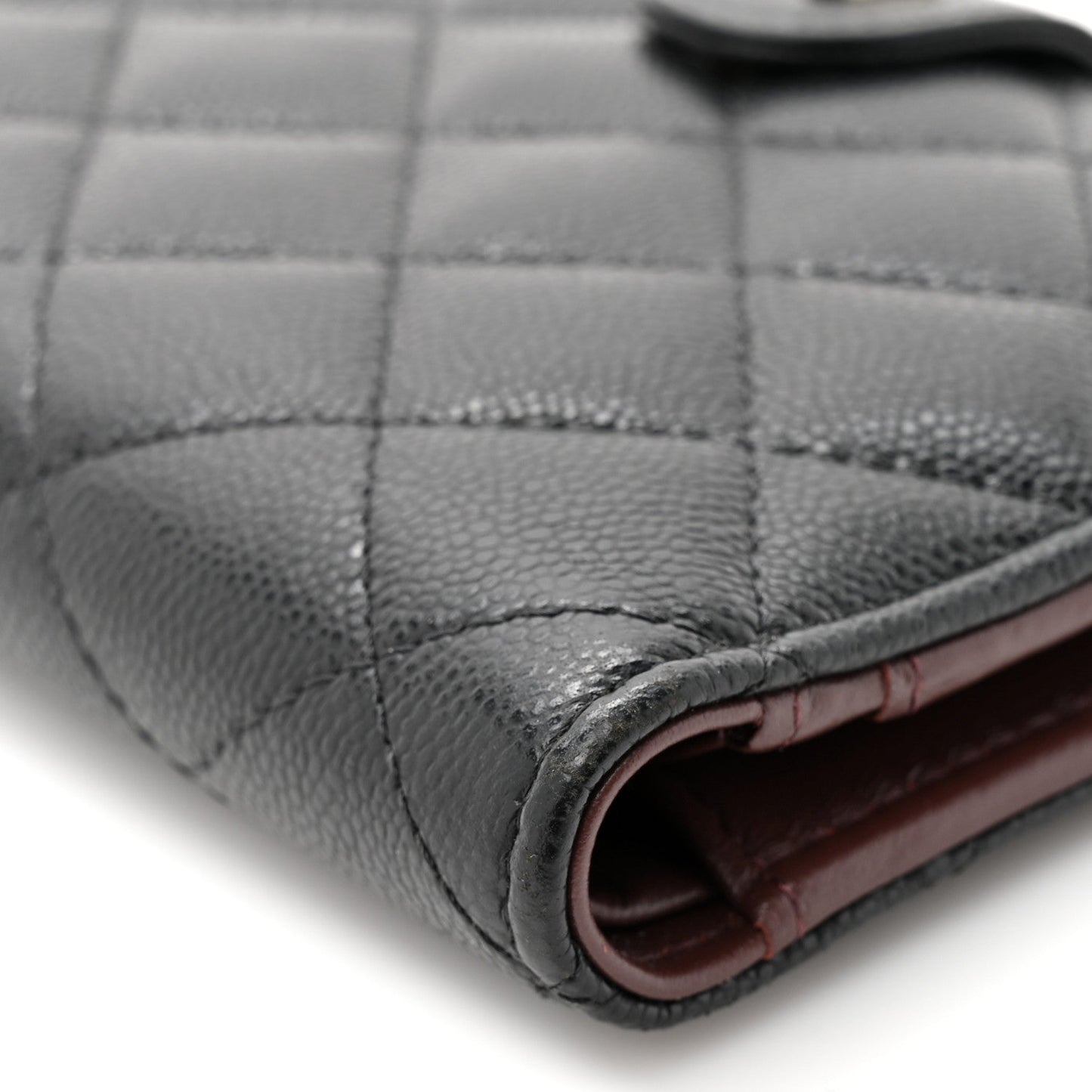 Caviar Quilted Passport Holder Black