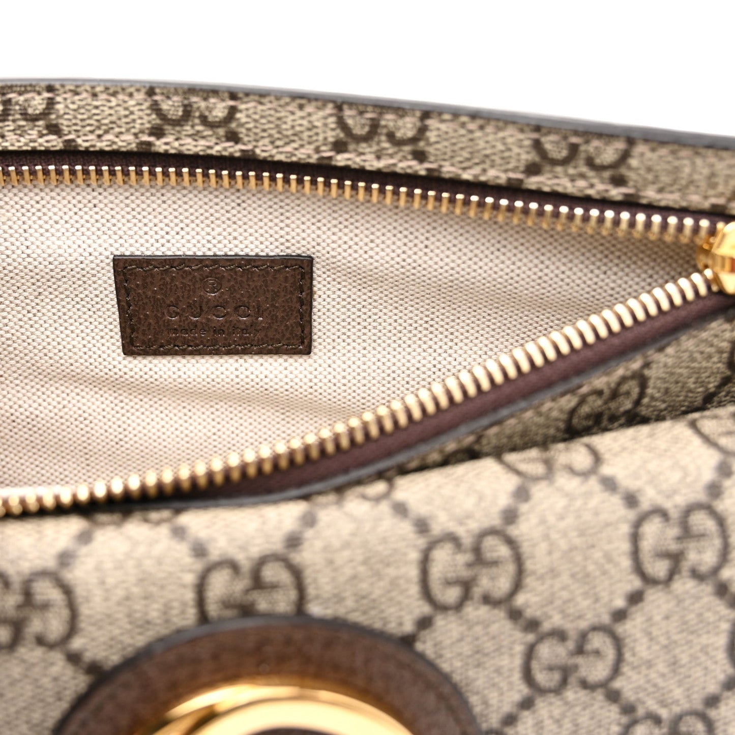 GG Supreme Monogram Textured Dollar Calfskin Blondie Belt Bag Beige Ebony New Acero