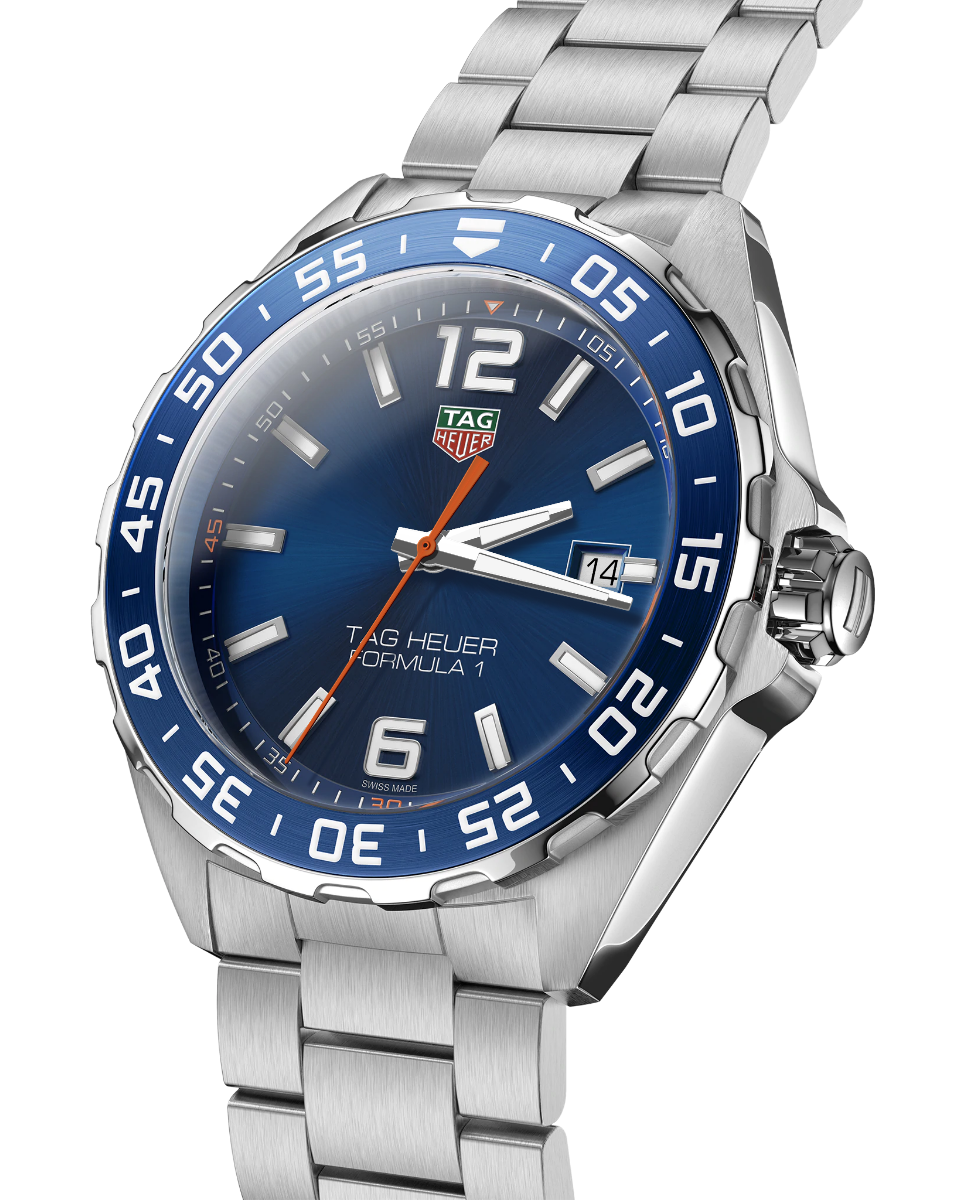 Tag Heuer Formula 1 Quartz Blue Dial Silver Steel Strap Watch for Men - WAZ1010.BA0842