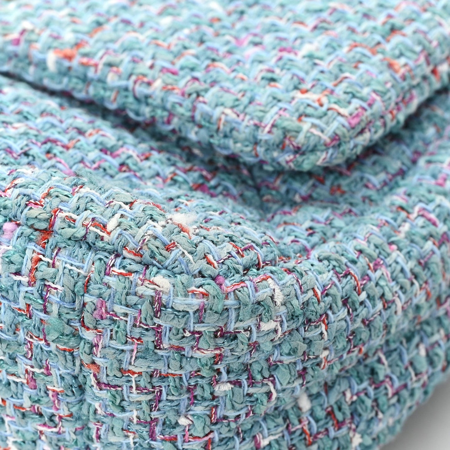 Tweed Quilted Medium Chanel 19 Flap Blue Multicolor