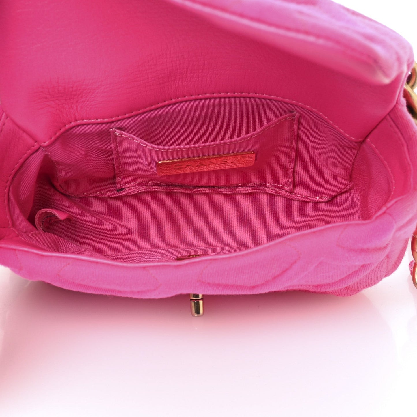 Jersey Quilted Chanel 19 Waist Bag Pink