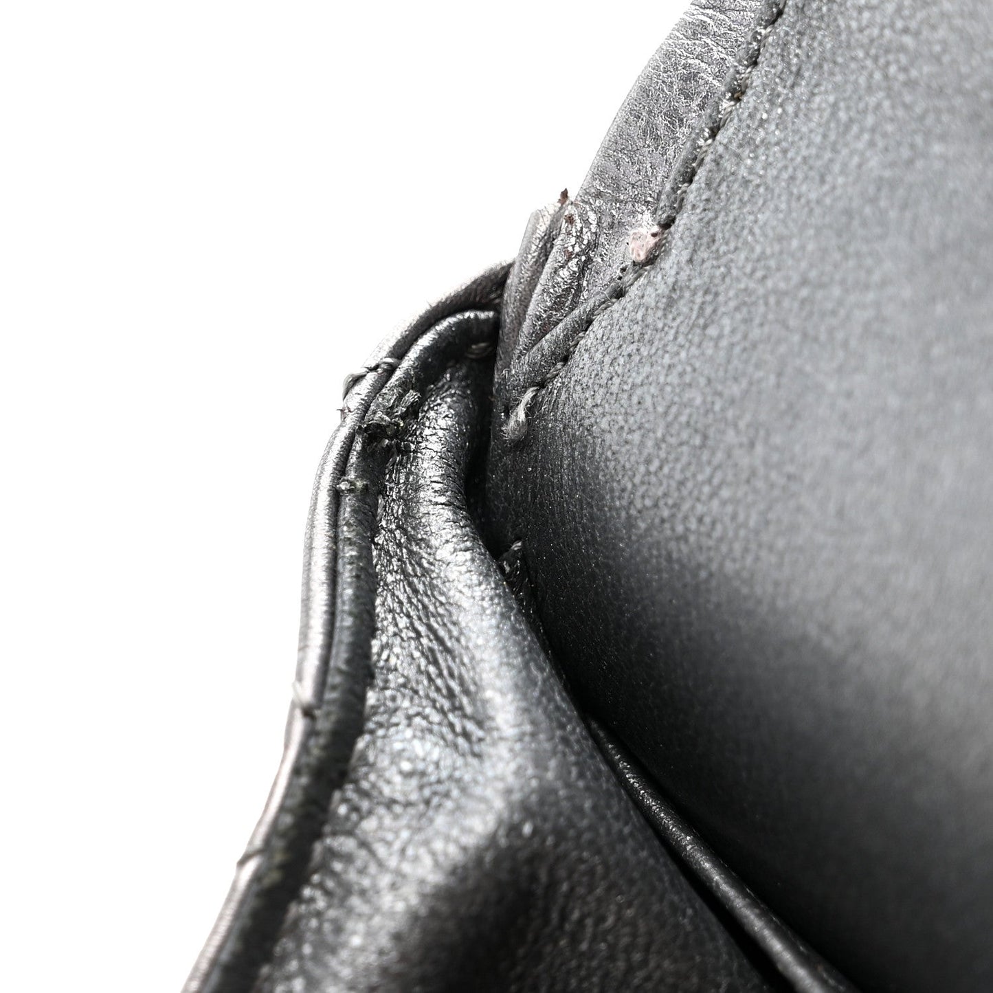 Metallic Aged Calfskin Quilted 2.55 Reissue 226 Flap Dark Silver