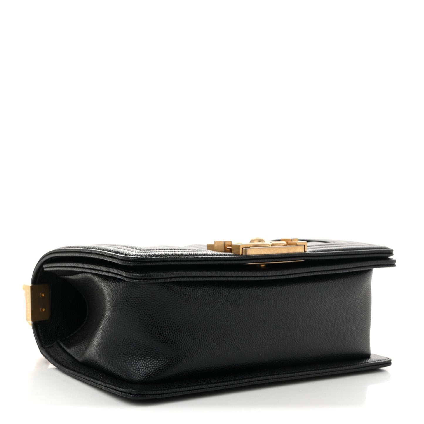Caviar Quilted Small Boy Flap Black