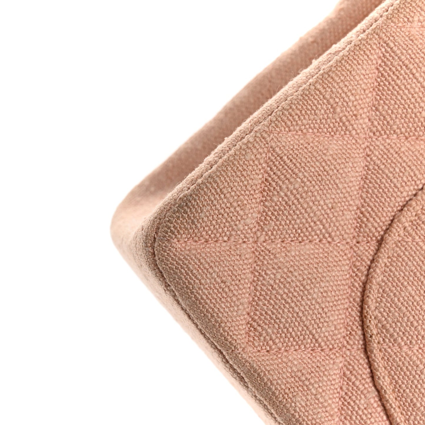 Canvas Quilted Small Double Flap Light Pink