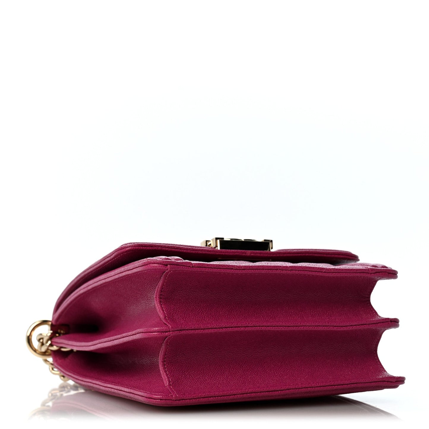 Caviar Quilted North South Boy Flap Fuchsia